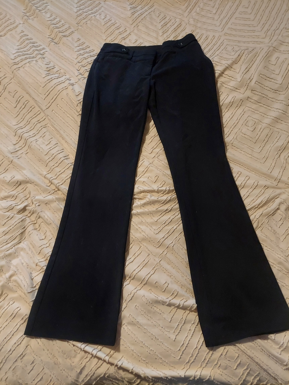 Candie's Black Wide Leg Dress Pants Trouser Flare Size 7 Stretch Work Wear